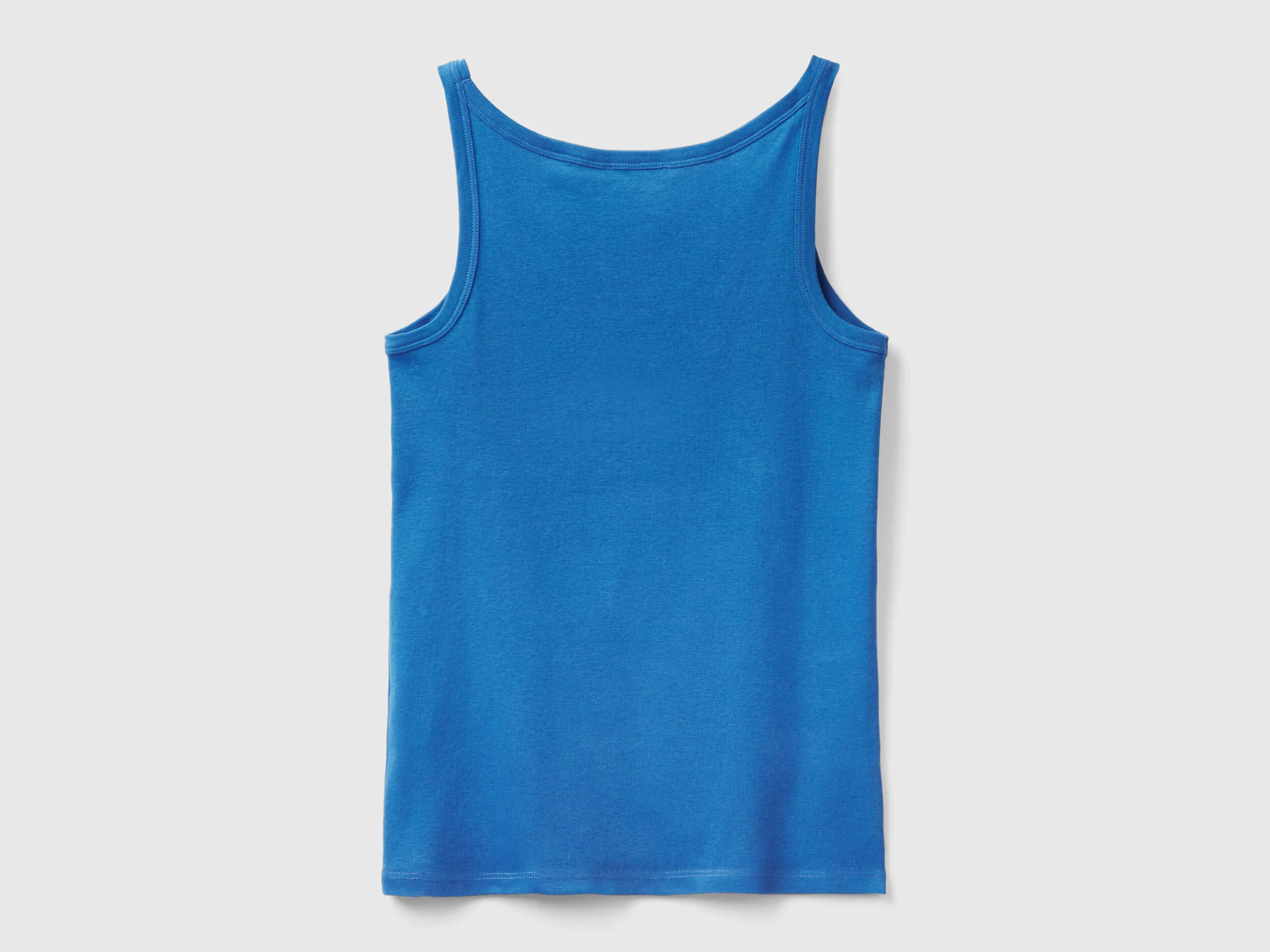 Camiseta de tirantes azul de 100 % algodón