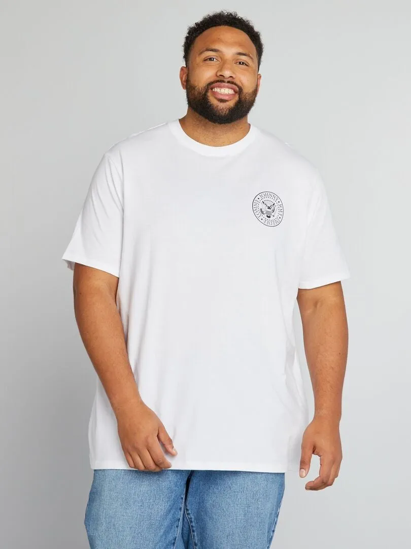 CAMISETA ESTAMPADA 'RAMONES'  BLANCO