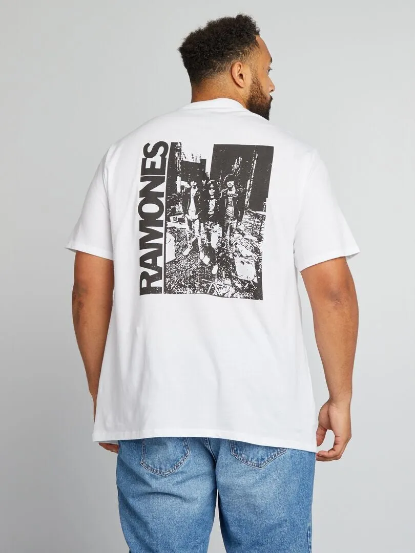 CAMISETA ESTAMPADA 'RAMONES'  BLANCO