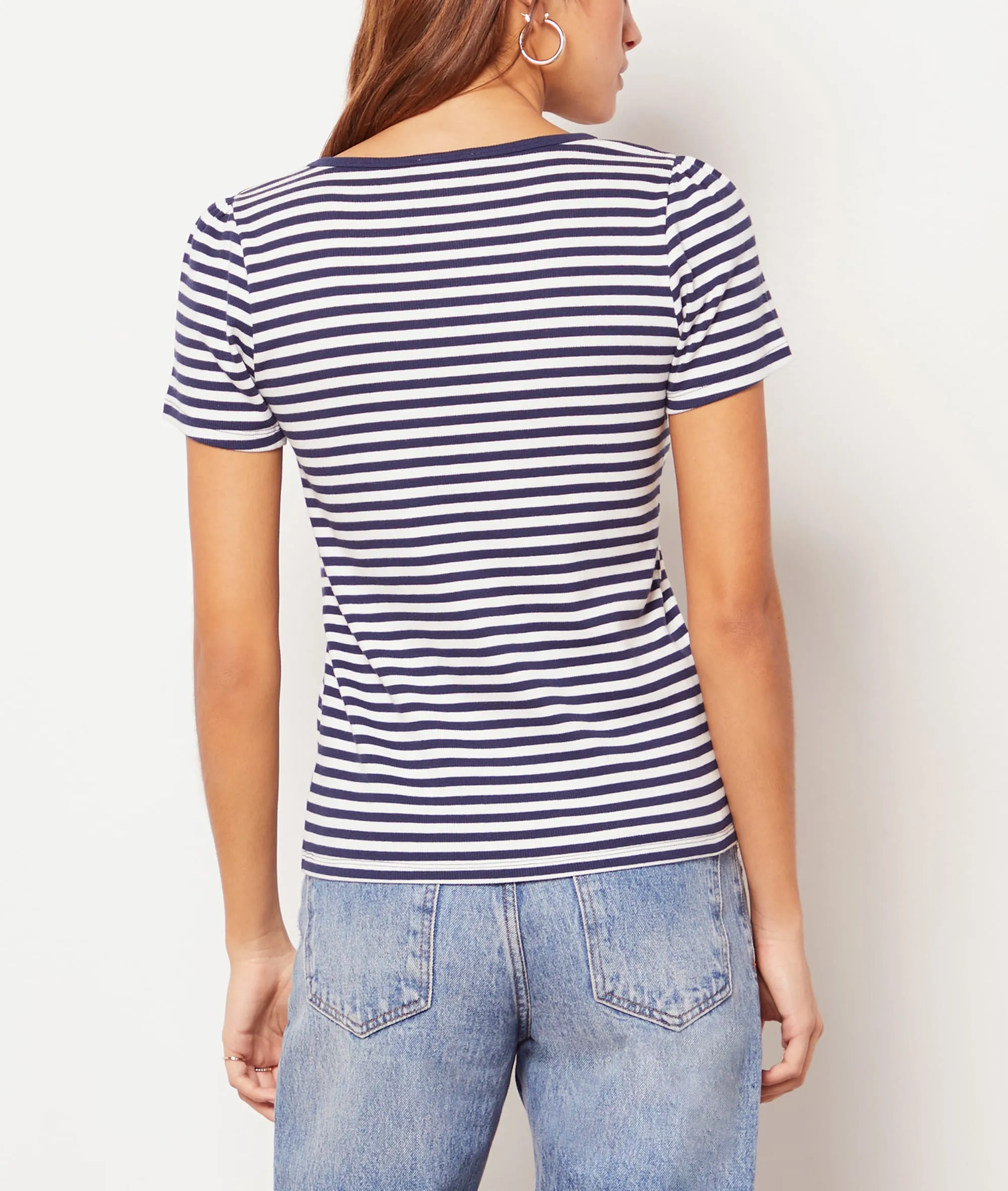 CAMISETA ESTAMPADO DE RAYAS RAY ECRU  ETAM