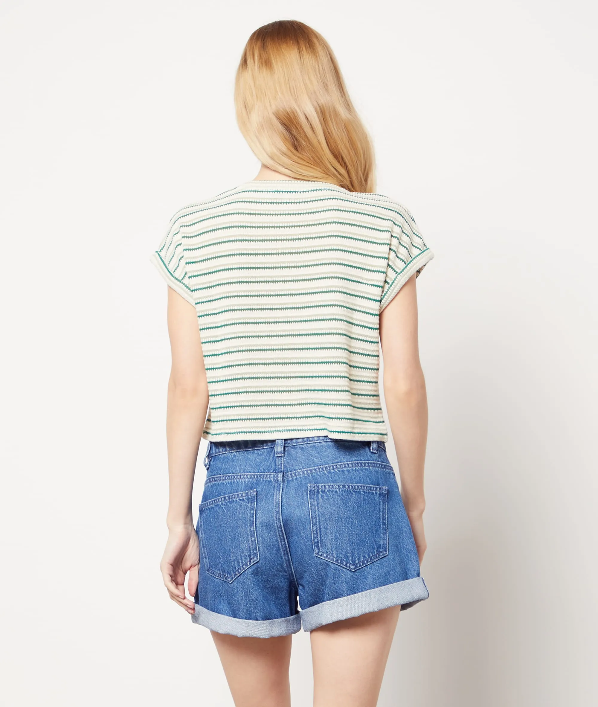 CAMISETA ESTAMPADO DE RAYAS VERY VERT SAPIN  ETAM