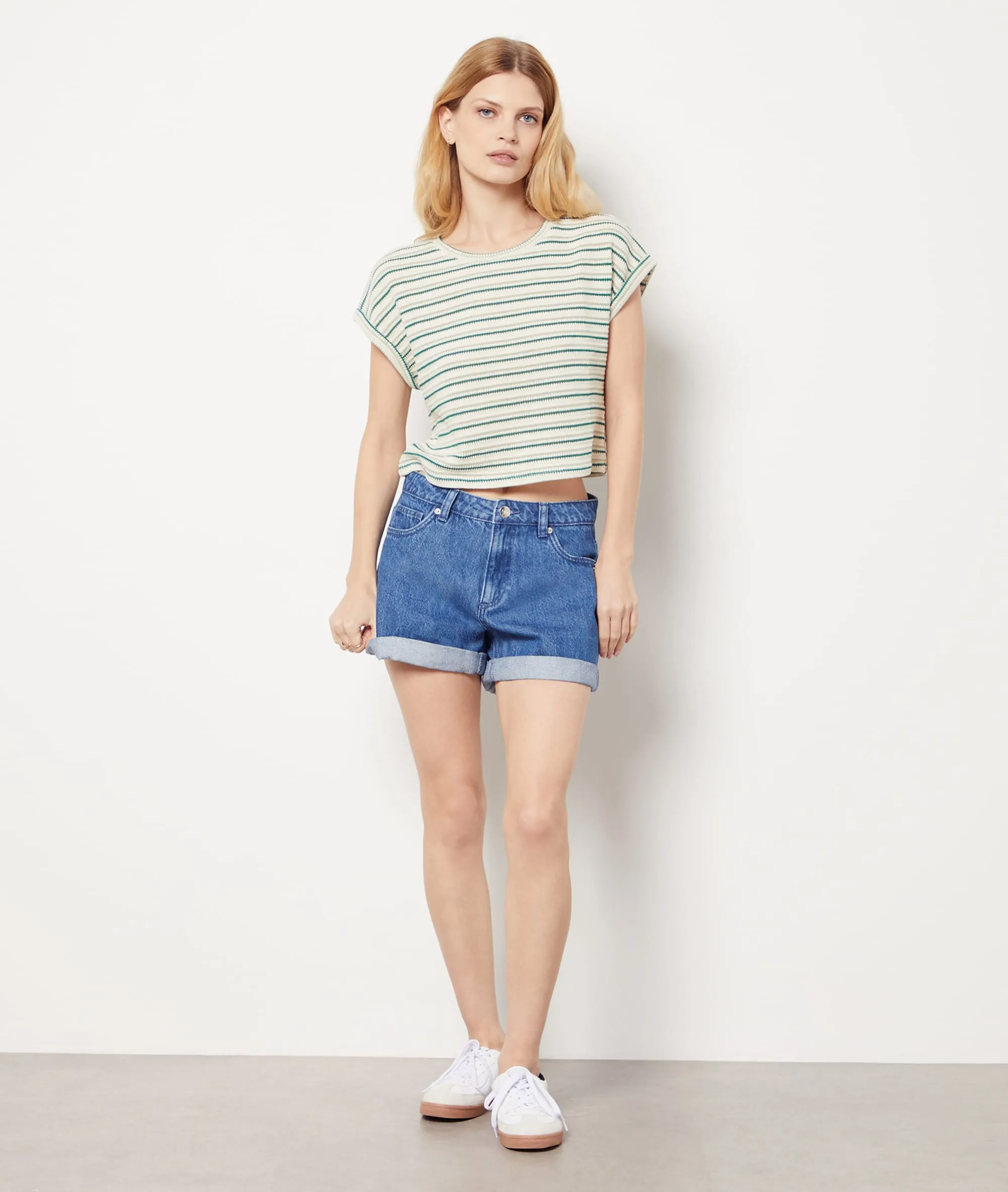 CAMISETA ESTAMPADO DE RAYAS VERY VERT SAPIN  ETAM