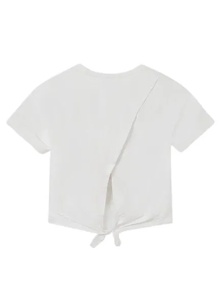 Camiseta Mayoral Abertura Espalda Blanco para Niña