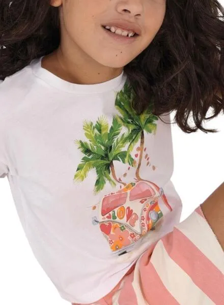 Camiseta Mayoral Abertura Espalda Blanco para Niña