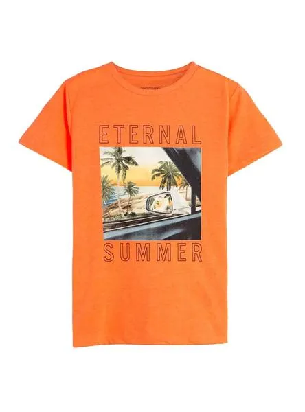 camiseta mayoral summer naranja para niño