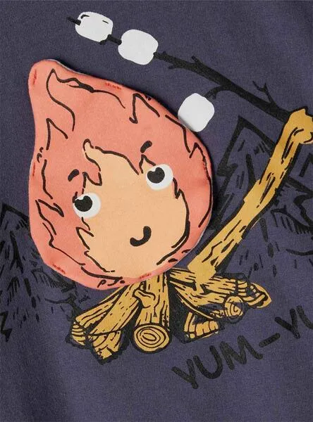 Camiseta Name It Didrik Fuego Marino para Niño