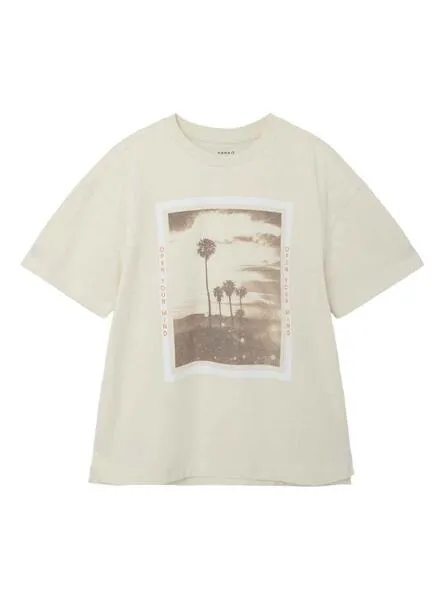 Camiseta Name It Ferdus Beige para Niño