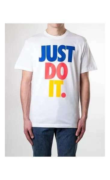 camiseta nike blanco/multicolor hombre