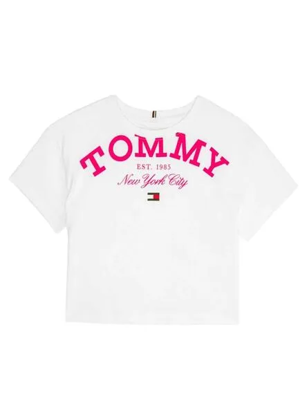 Camiseta Tommy Hilfiger Logo Tee Blanco para Niño
