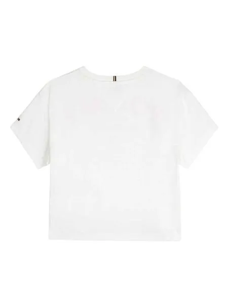 Camiseta Tommy Hilfiger Logo Tee Blanco para Niño