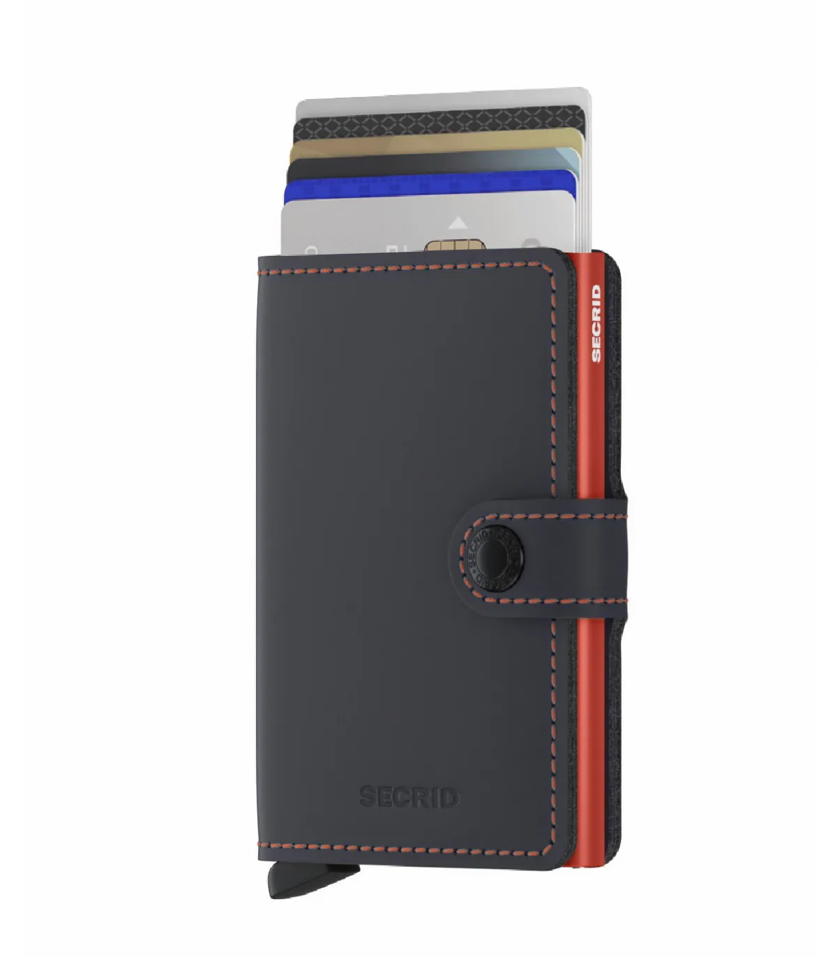 CARTERA SECRID MINIWALLET MATTE NIGHT BLUE & ORANGE  MMNIGHTBO