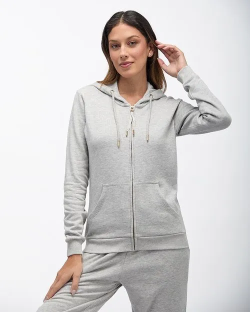 Casaca Mujer Maria Core Gris Fit Poly