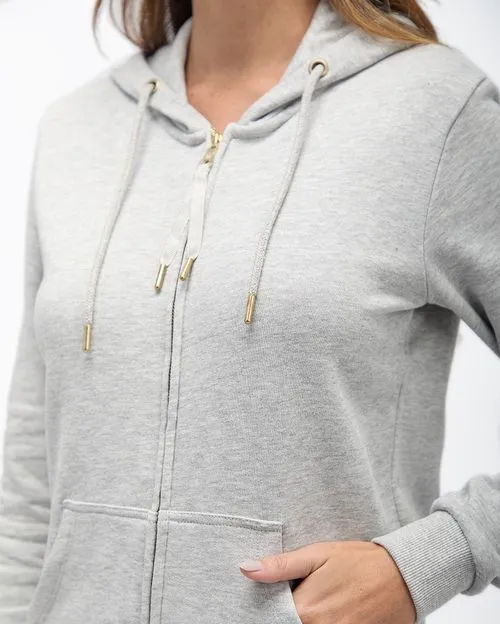 Casaca Mujer Maria Core Gris Fit Poly