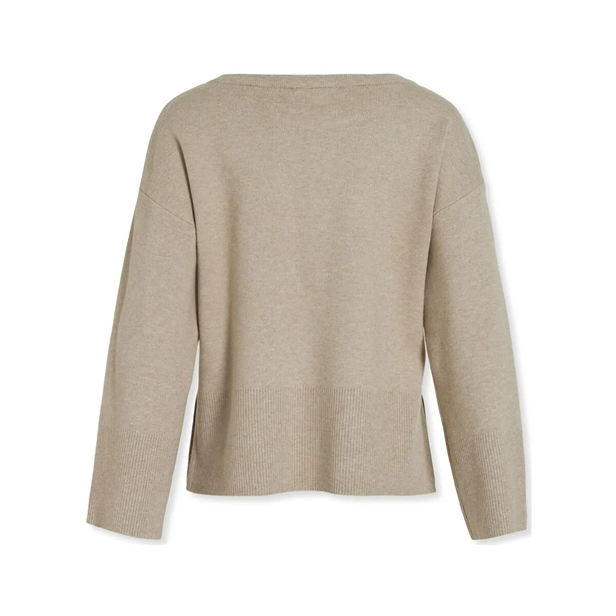 CASSIE BOATNECK KNIT L/S  NATURAL MELANGE