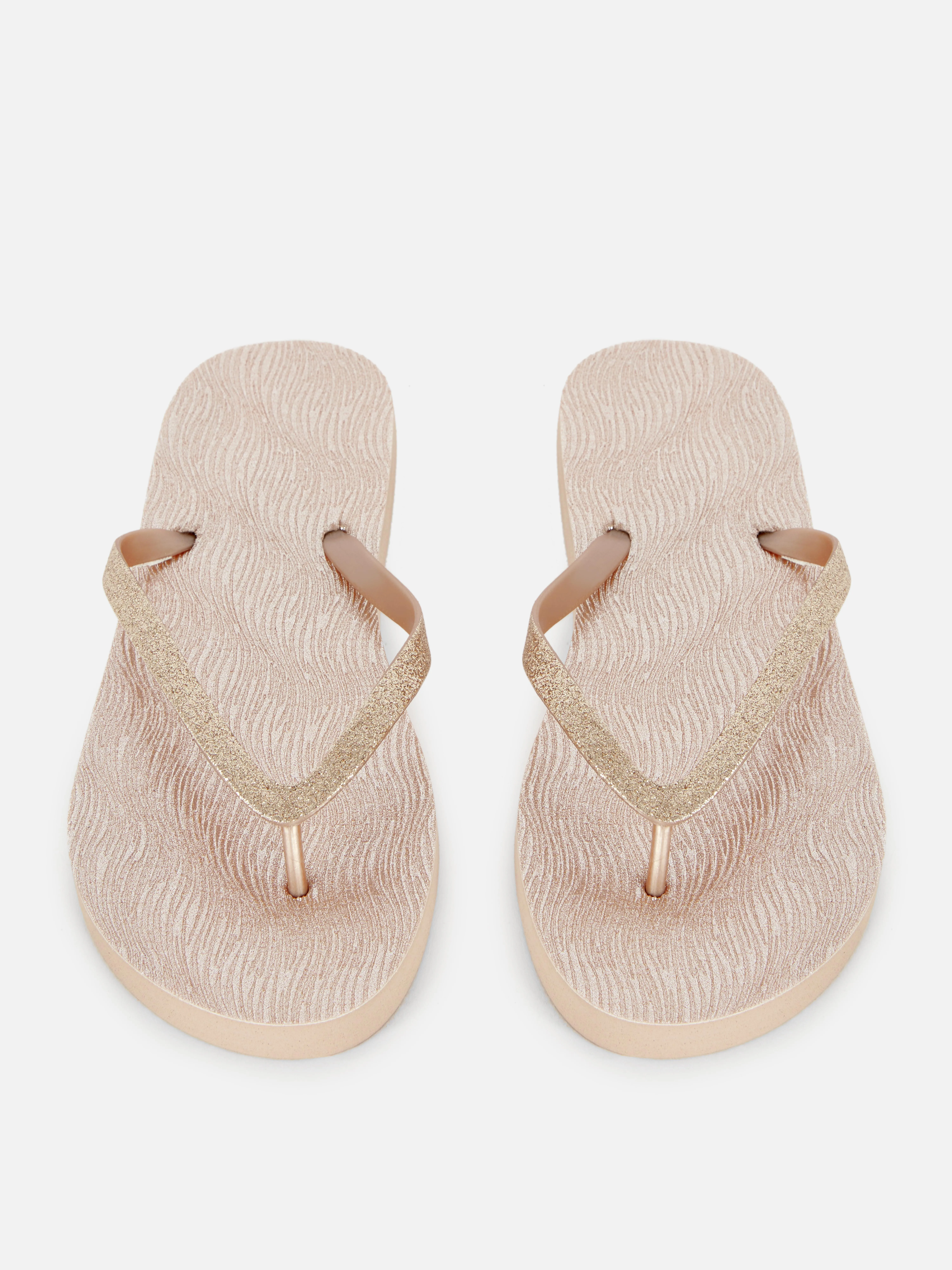 Chanclas brillantes metalizadas