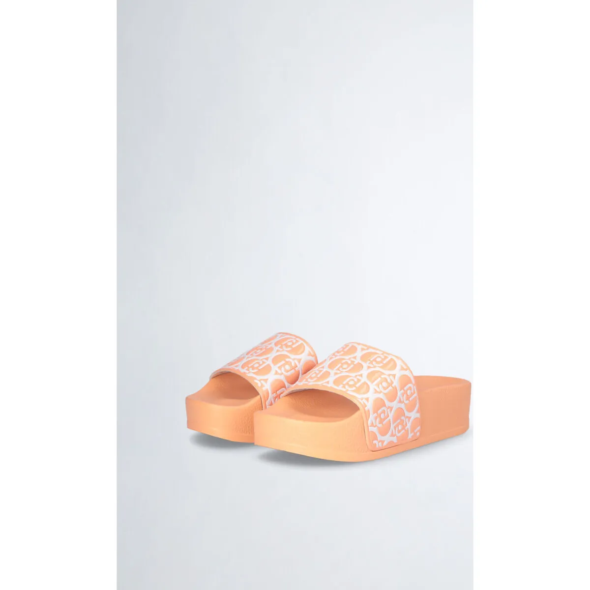 Chanclas con plataforma y estampado de monograma
