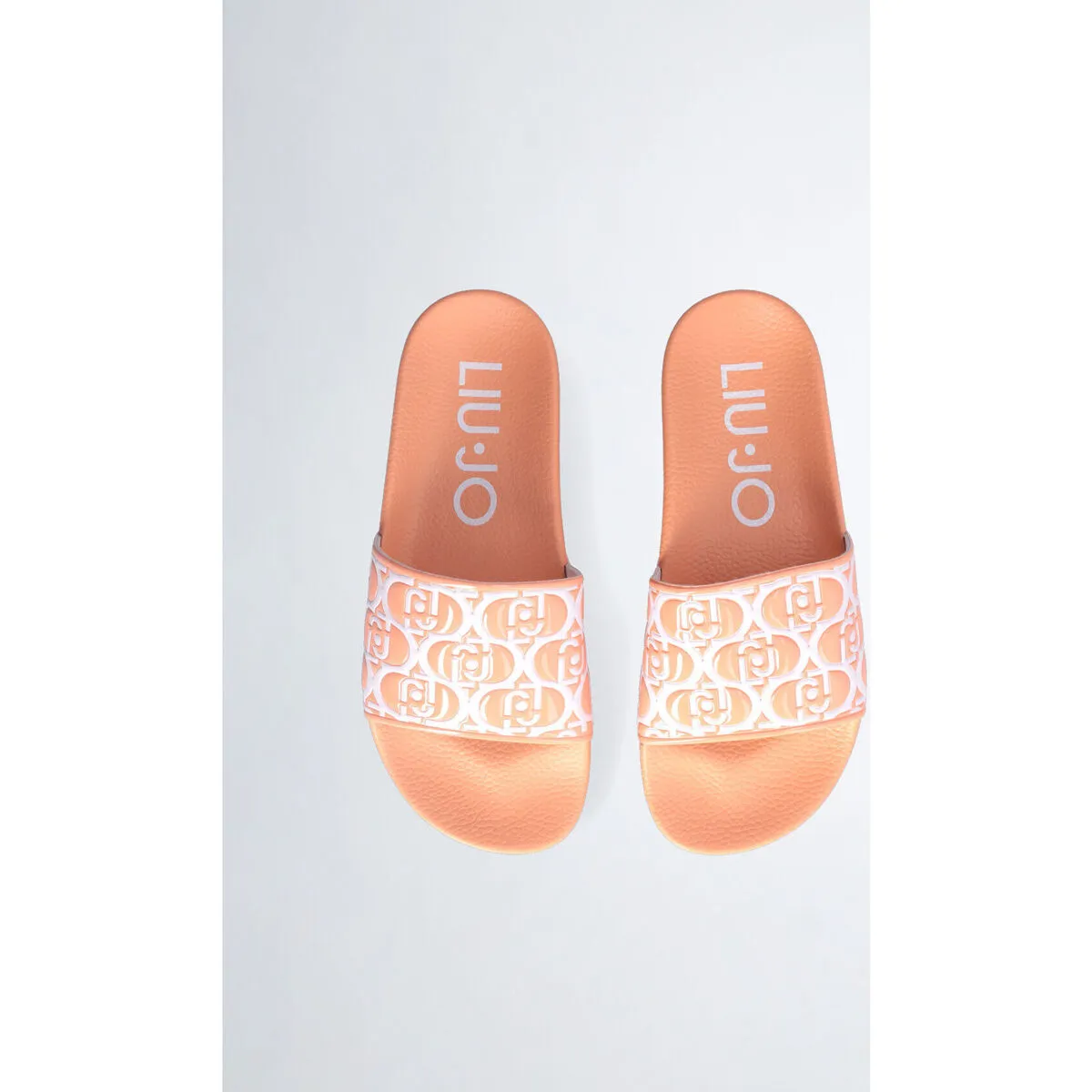 Chanclas con plataforma y estampado de monograma