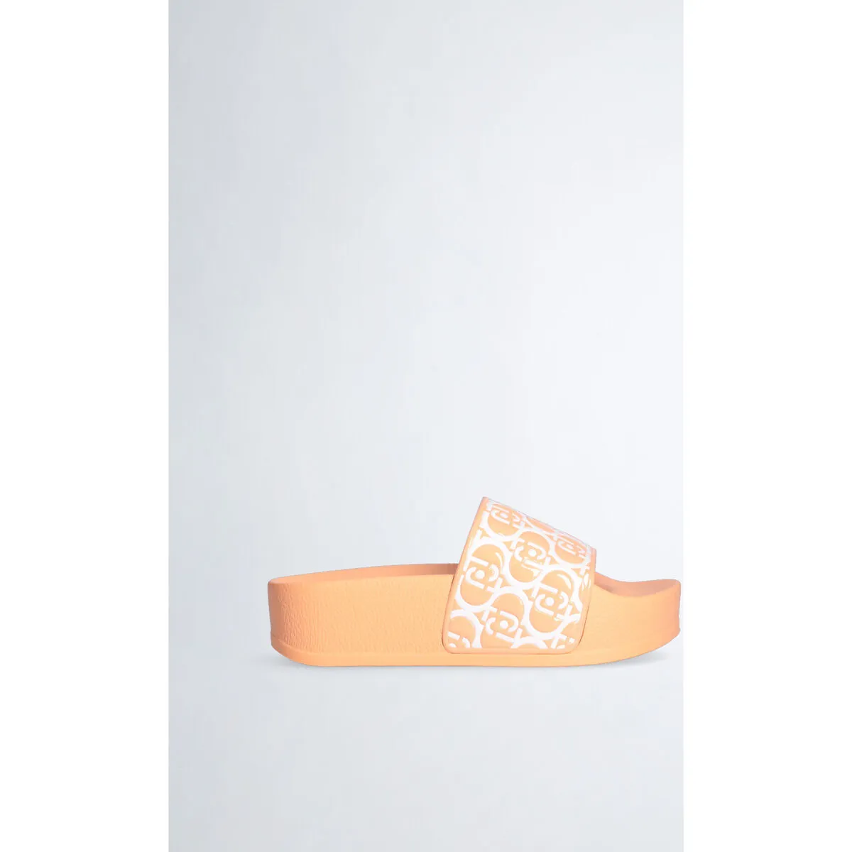 Chanclas con plataforma y estampado de monograma