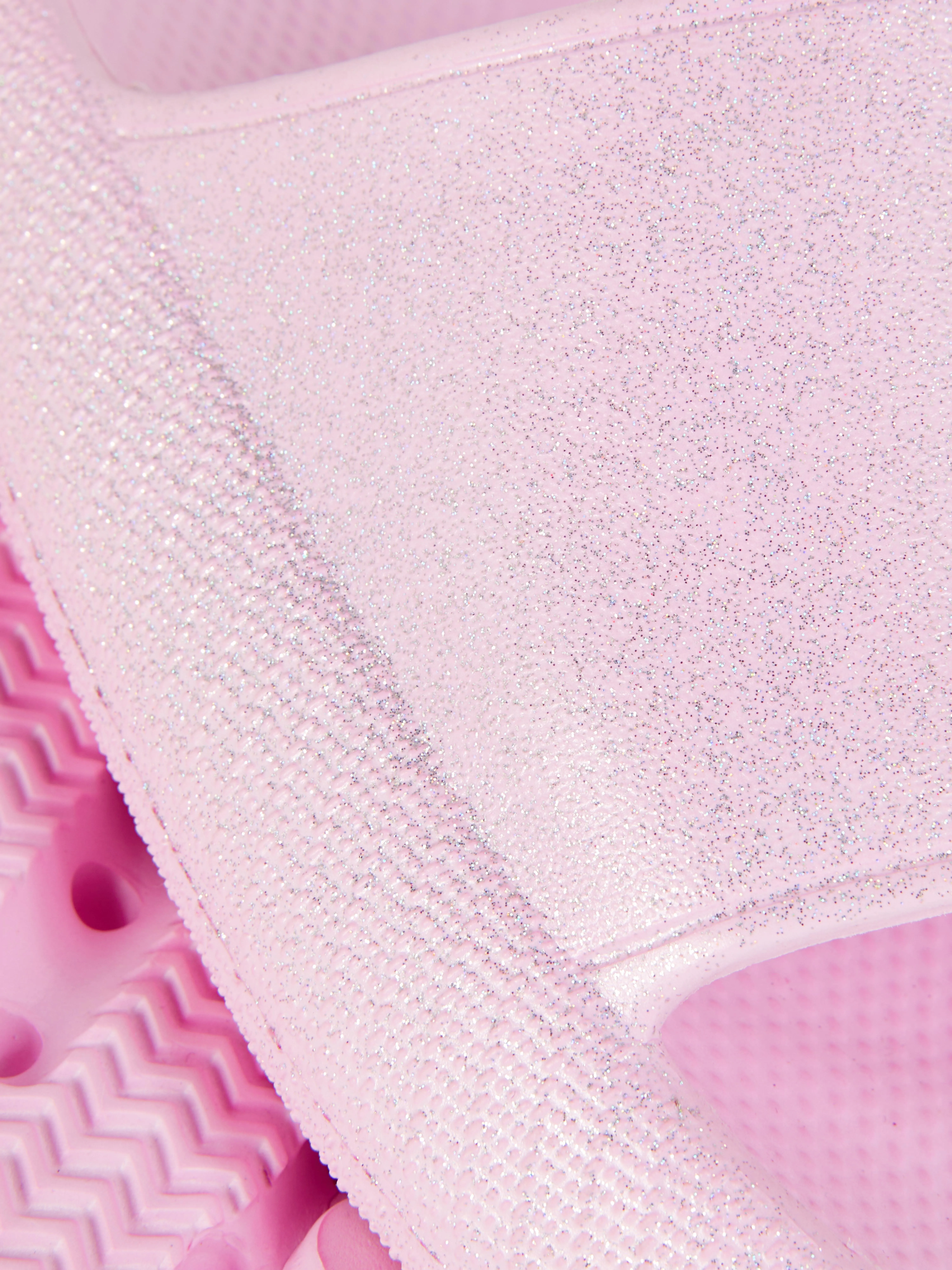 Chanclas de piscina con purpurina