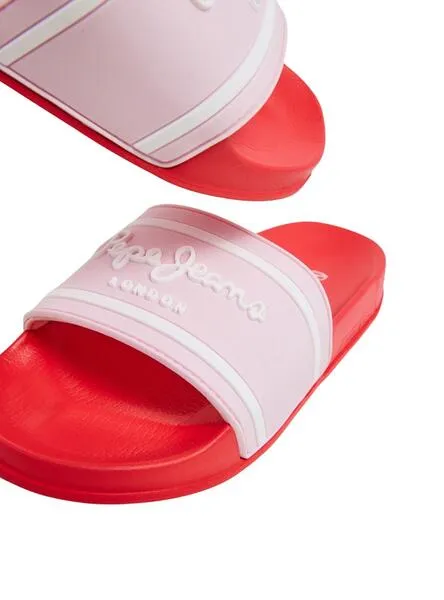 Chanclas Pepe Jeans Slider Rojo Para Niña