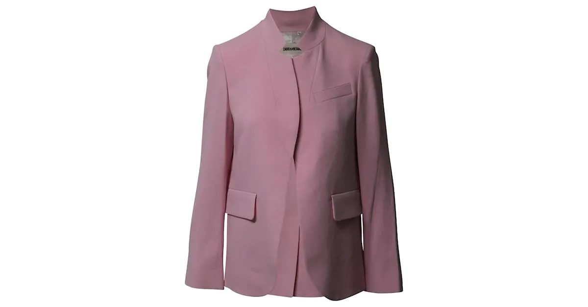 Chaqueta muy crepé de acetato rosa de Zadig & Voltaire 