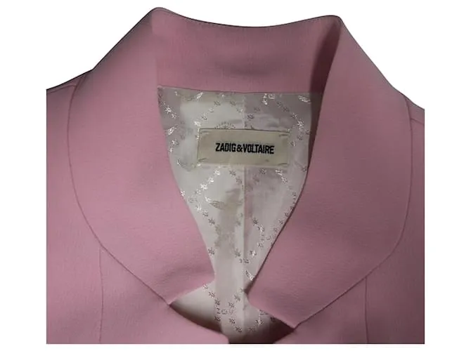 Chaqueta muy crepé de acetato rosa de Zadig & Voltaire 