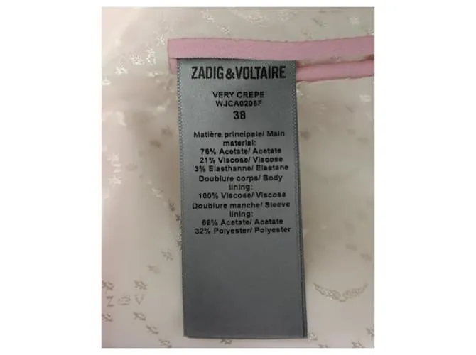 Chaqueta muy crepé de acetato rosa de Zadig & Voltaire 