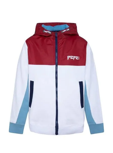 chaqueta pepe jeans copper blanco para niño