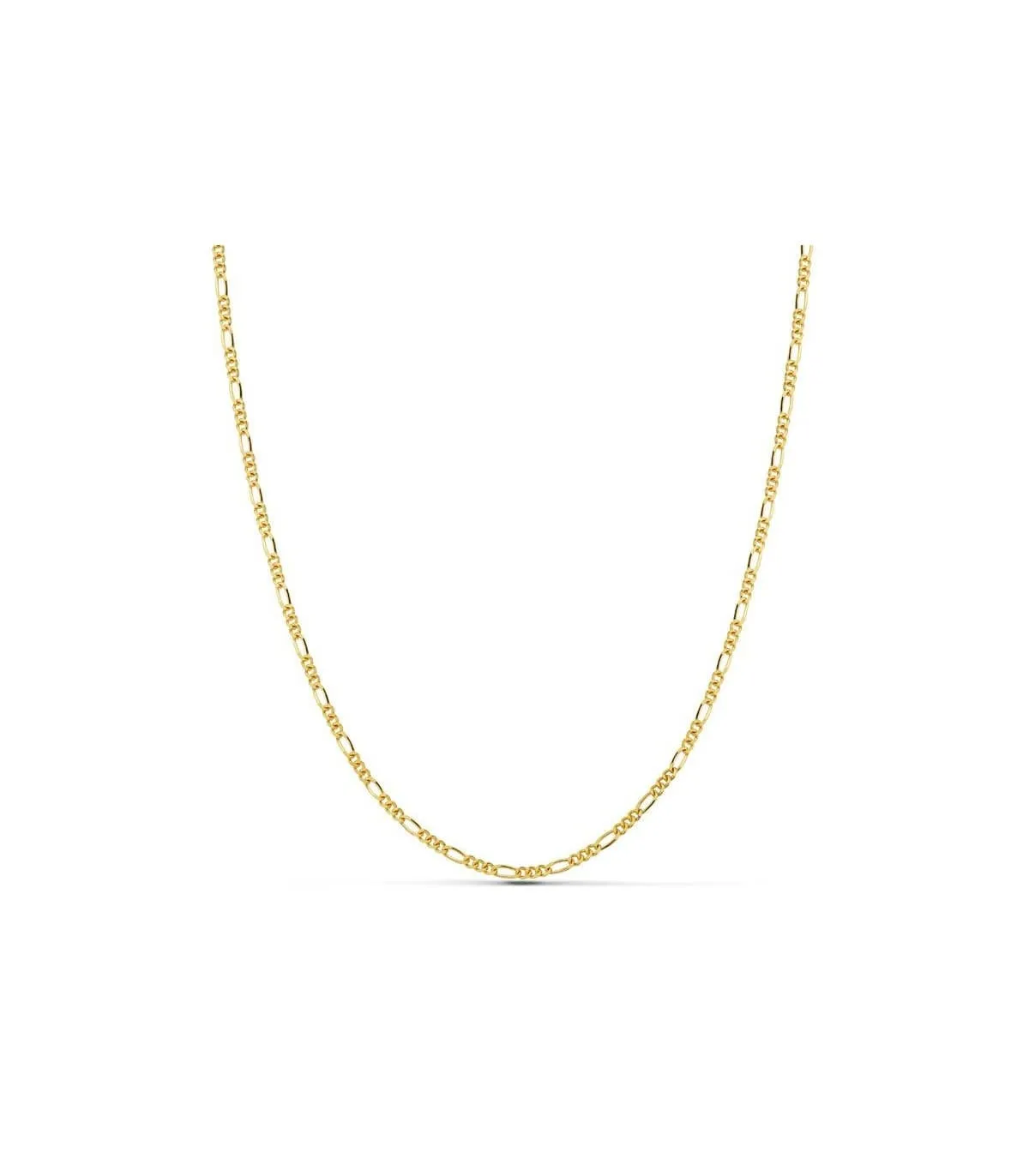 Chaîne cheval alternée, 1.7 mm 18 K 60cm