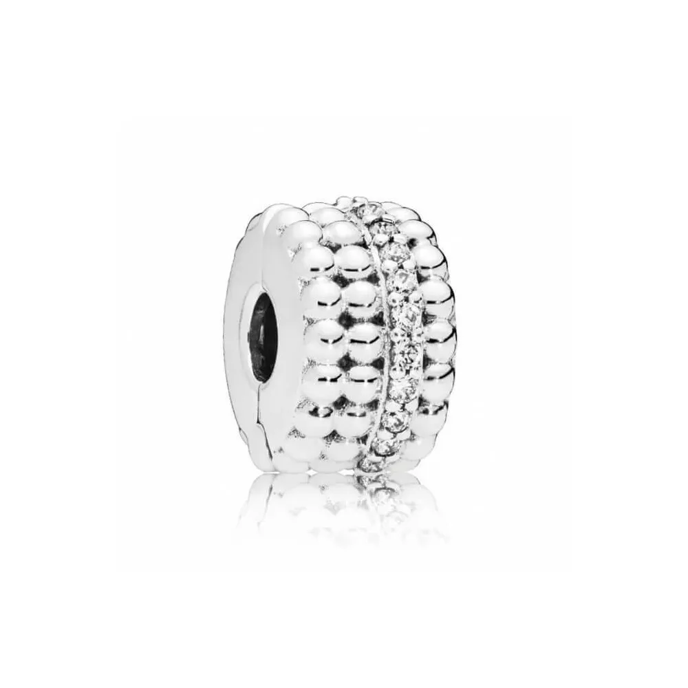 Clip Pandora ESferas Brillantes de plata de ley