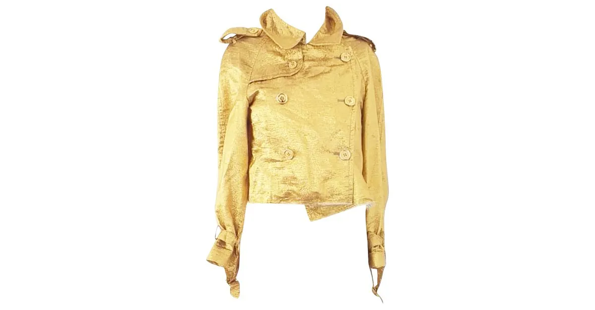 Comme Des Garcons Chaqueta dorada metalizada Dorado Metálico 