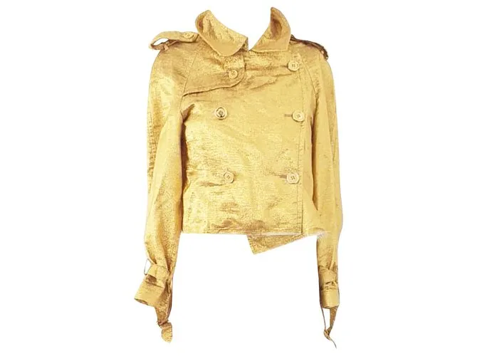 Comme Des Garcons Chaqueta dorada metalizada Dorado Metálico 