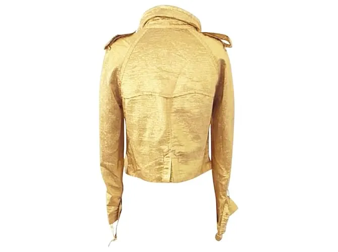 Comme Des Garcons Chaqueta dorada metalizada Dorado Metálico 