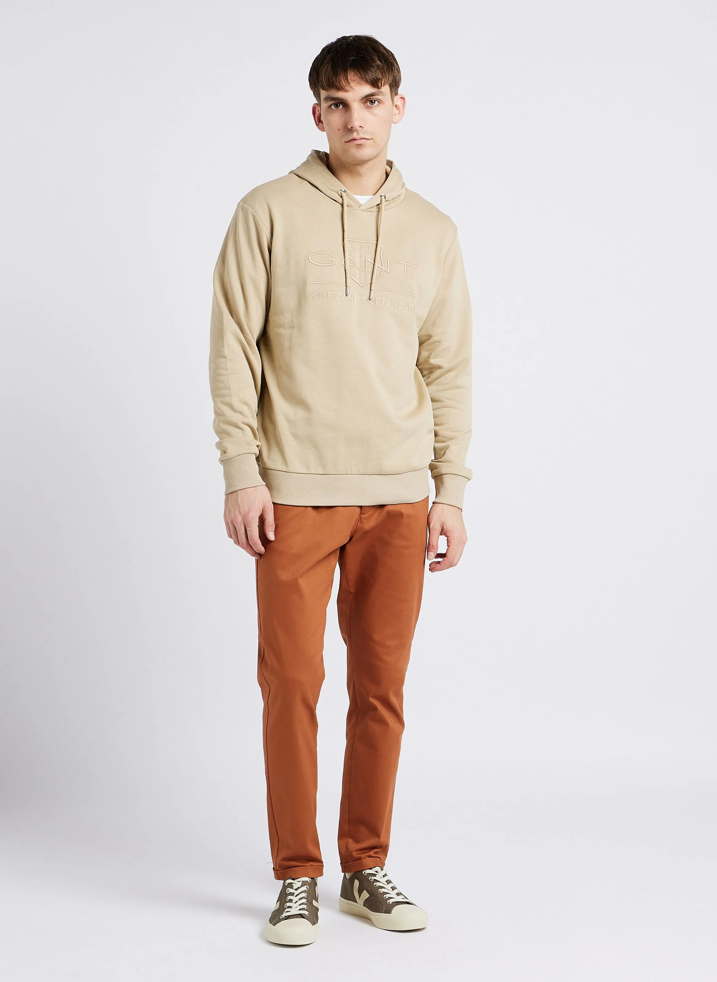 COMO  PANTALóN CHINO SLIM FIT DE ALGODóN ELáSTICO EN NARANJA