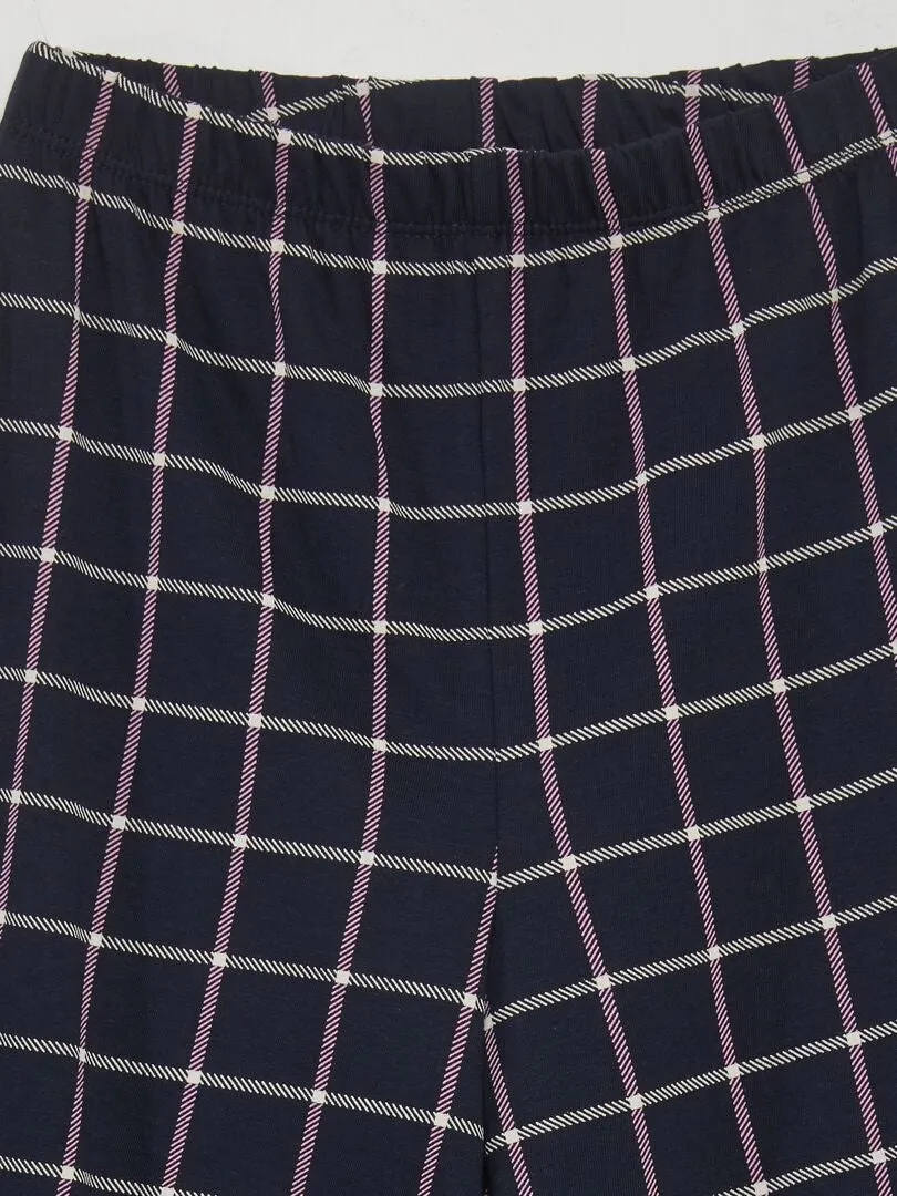 CONJUNTO DE PIJAMA ESTAMPADO  2 PIEZAS  ROSA