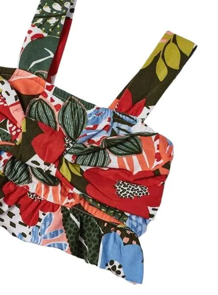 Conjunto Mayoral Estampado Naranja para Niña