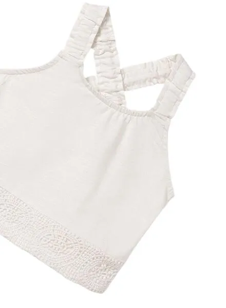 Conjunto Mayoral Short Bandas Beige Para Niña