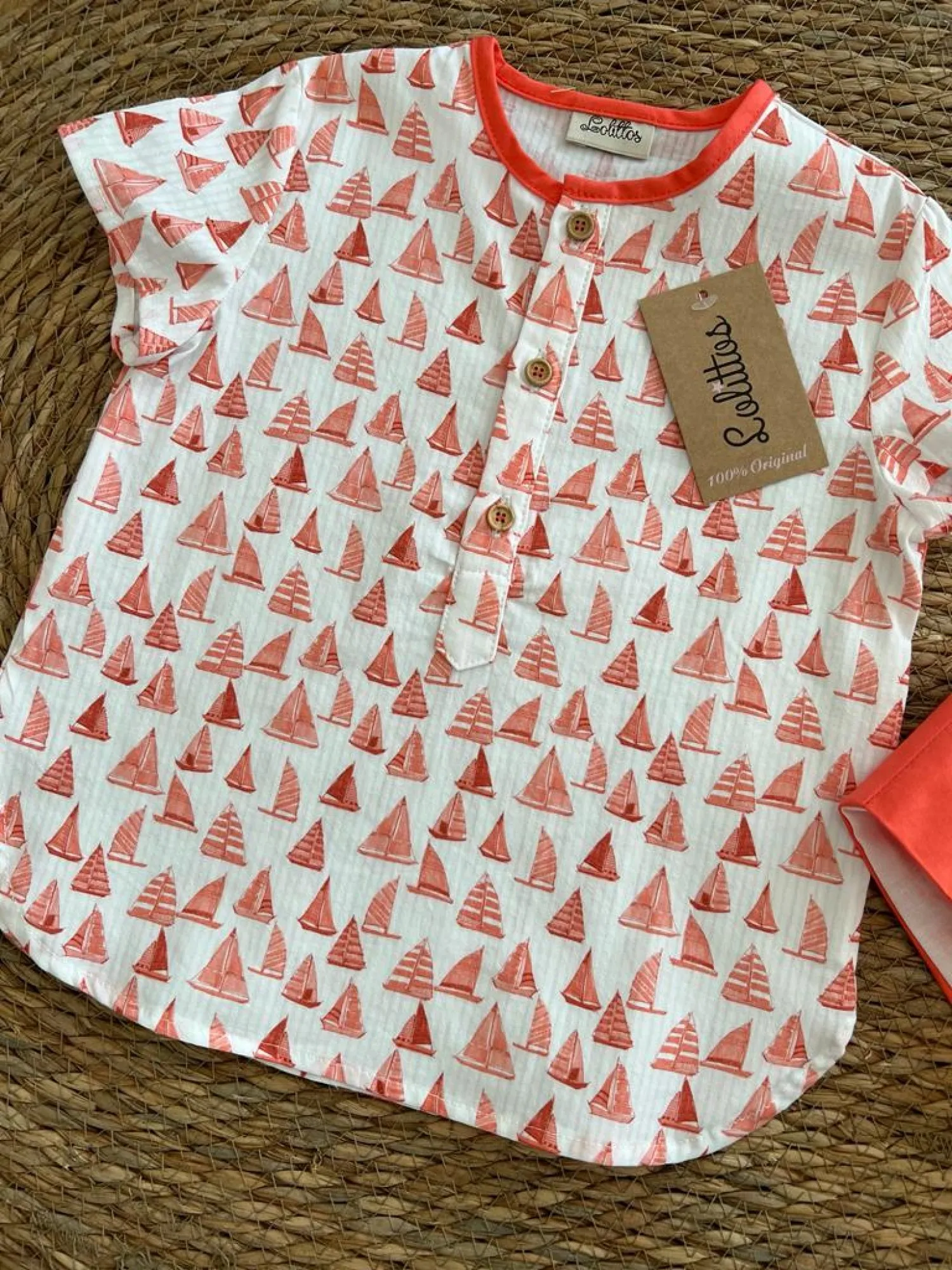 Conjunto Sailor para niño de Lolittos. Camisa y pantalón