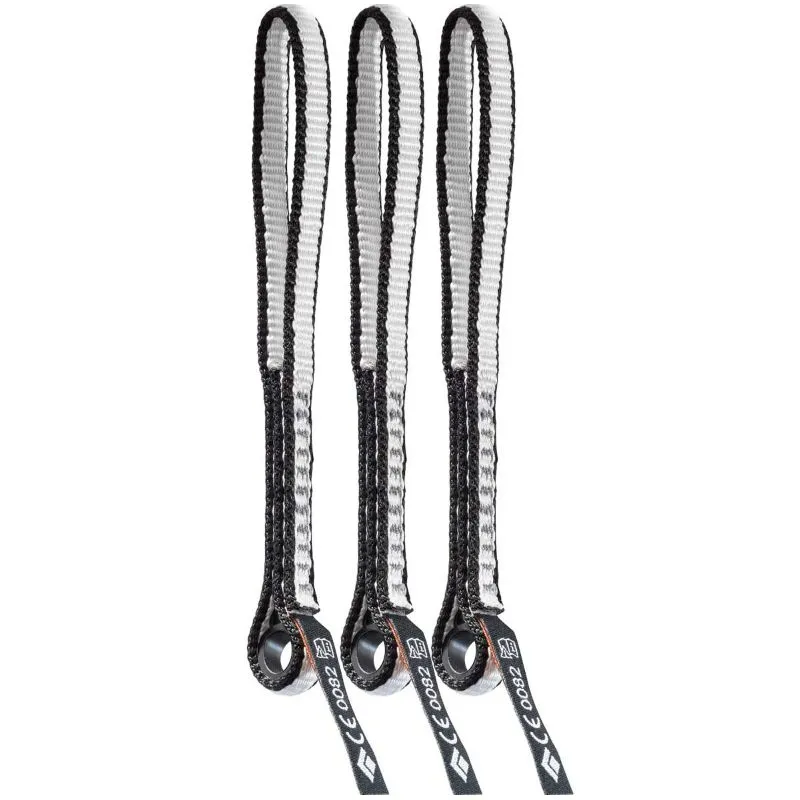 CORREA QUICKDRAW BLACK DIAMOND 12MM DYNEX DOGBONE 16CM  3 PCK (BLANCO/NEGRO)