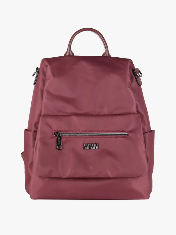 Coveri Collection Mochila de mujer de nailon con abertura en la espalda