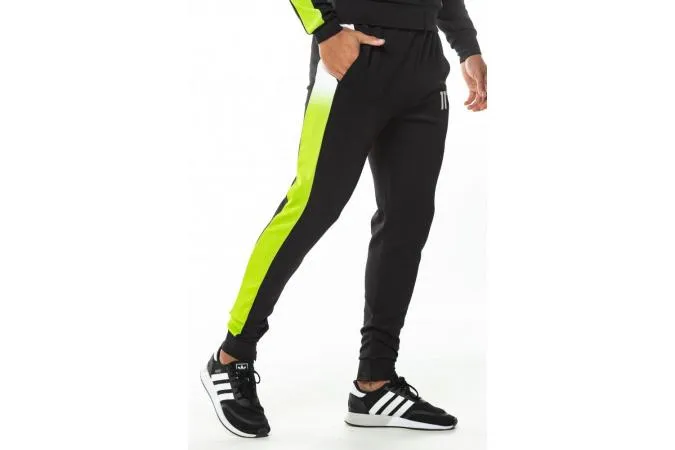 DOT FADE PANELLED POLY TRACK PANTS BLACK,LIME GREEN,WHITE