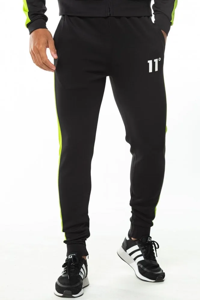 DOT FADE PANELLED POLY TRACK PANTS BLACK,LIME GREEN,WHITE