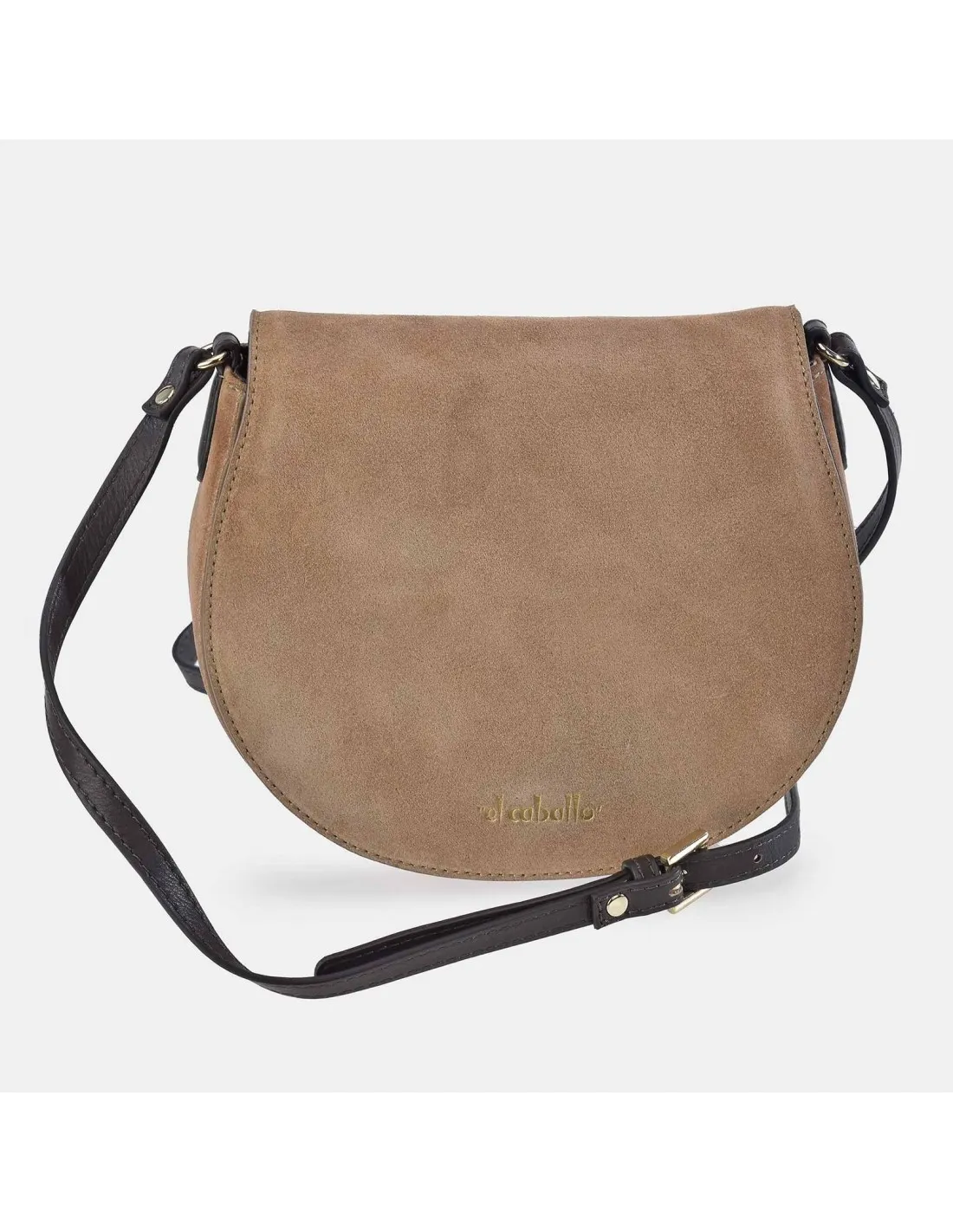 EL CABALLO Bolso bandolera con solapa para mujer en piel Serraje