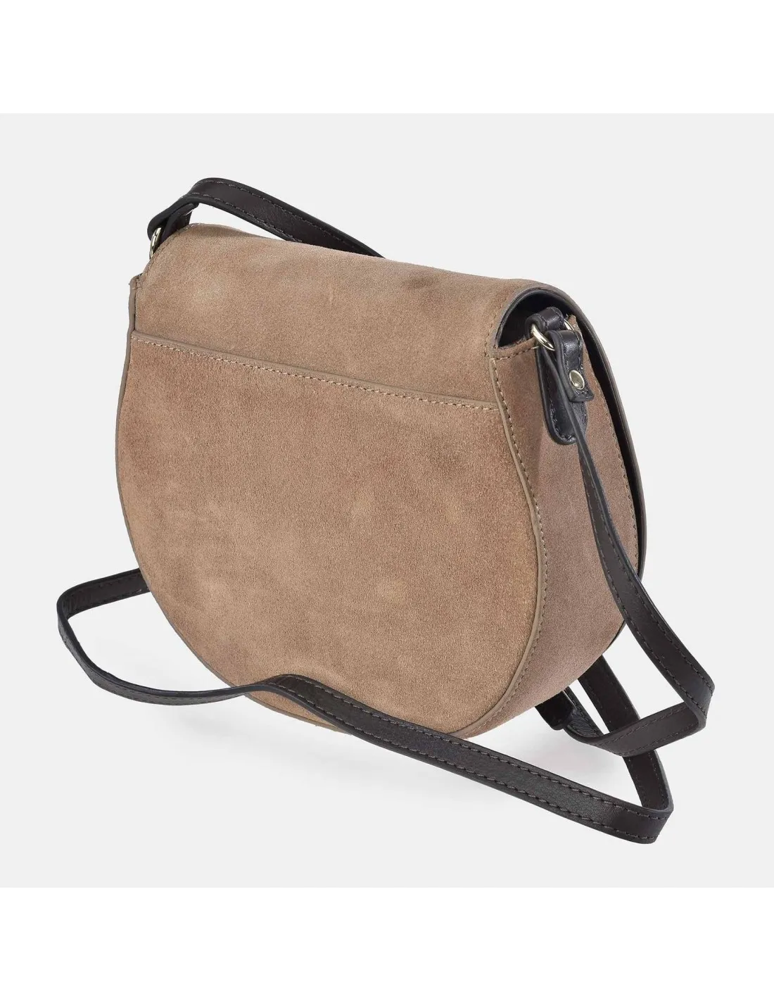 EL CABALLO Bolso bandolera con solapa para mujer en piel Serraje