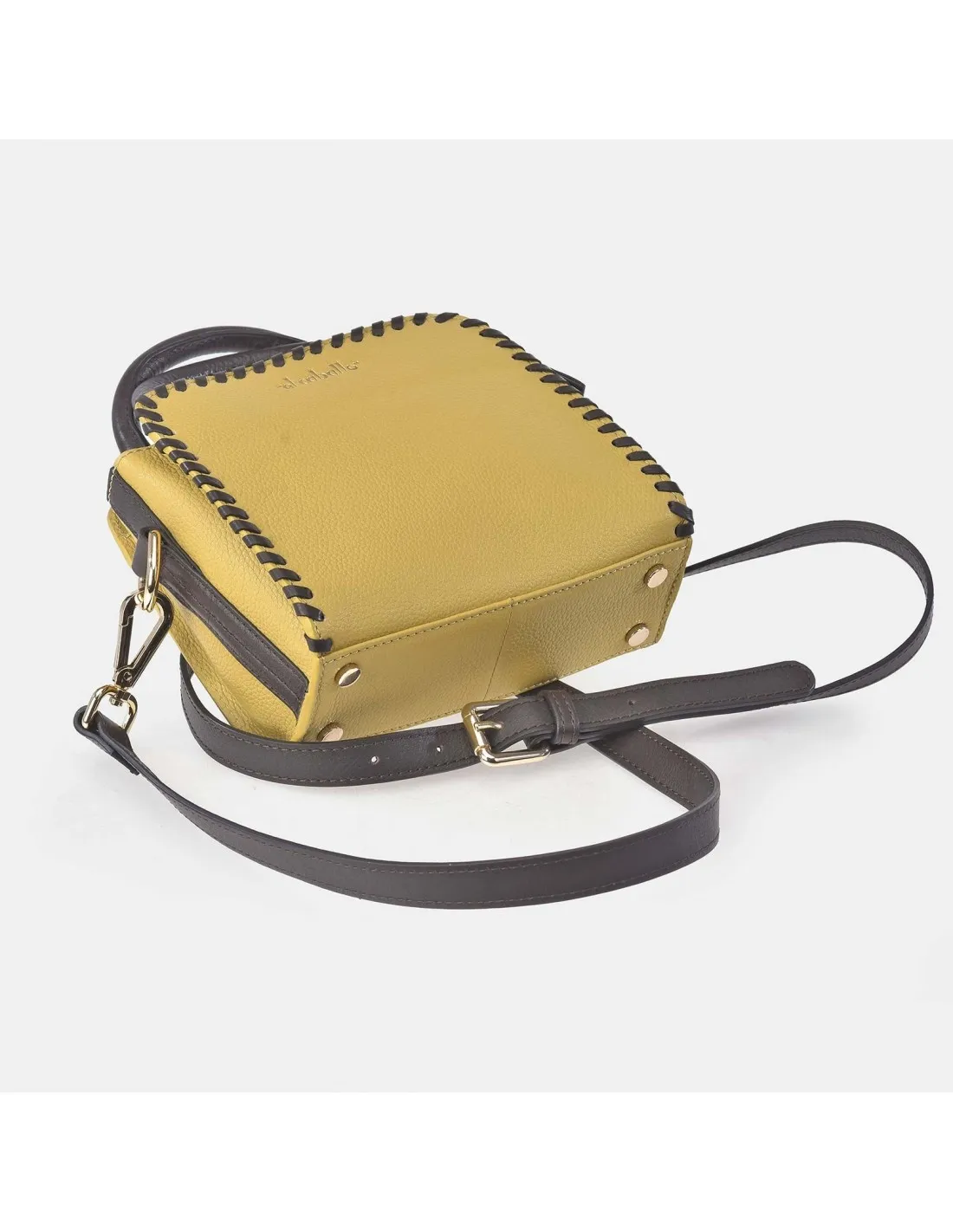 EL CABALLO Bolso mini de mano para mujer colección piel Napa costuras