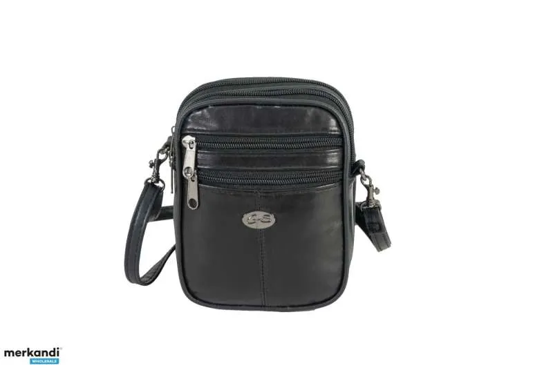 Elegante bolso de hombro 100% piel con correa ajustable, doble bolsillo principal y delantero