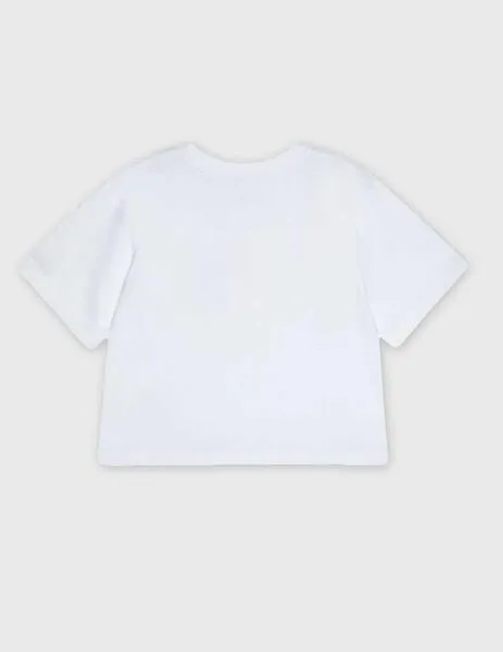 ELLESSE ONIO TSHIRT CAMISETA BLANCA CROP PARA NIñA
