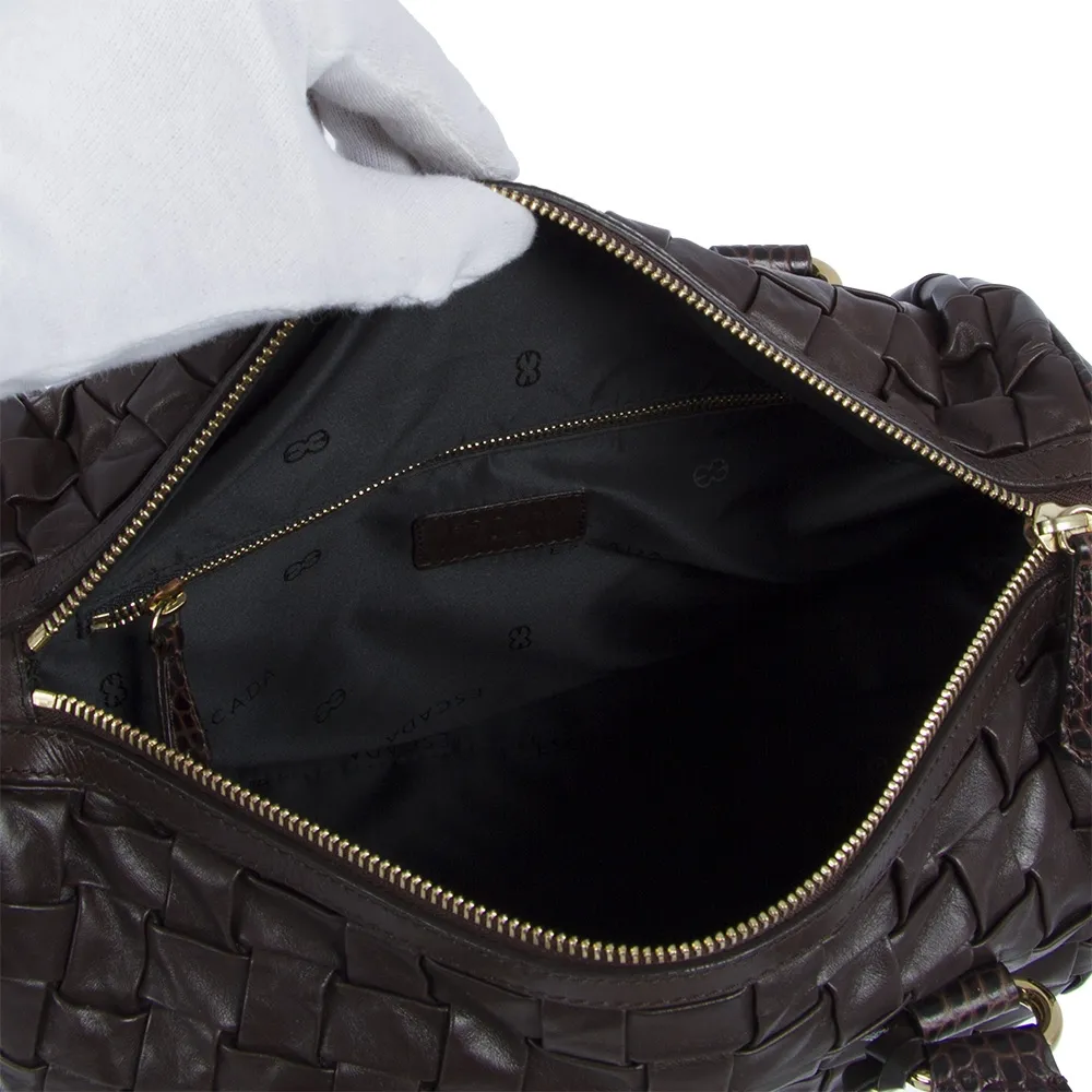 Escada Bolso Trenzado Marrón