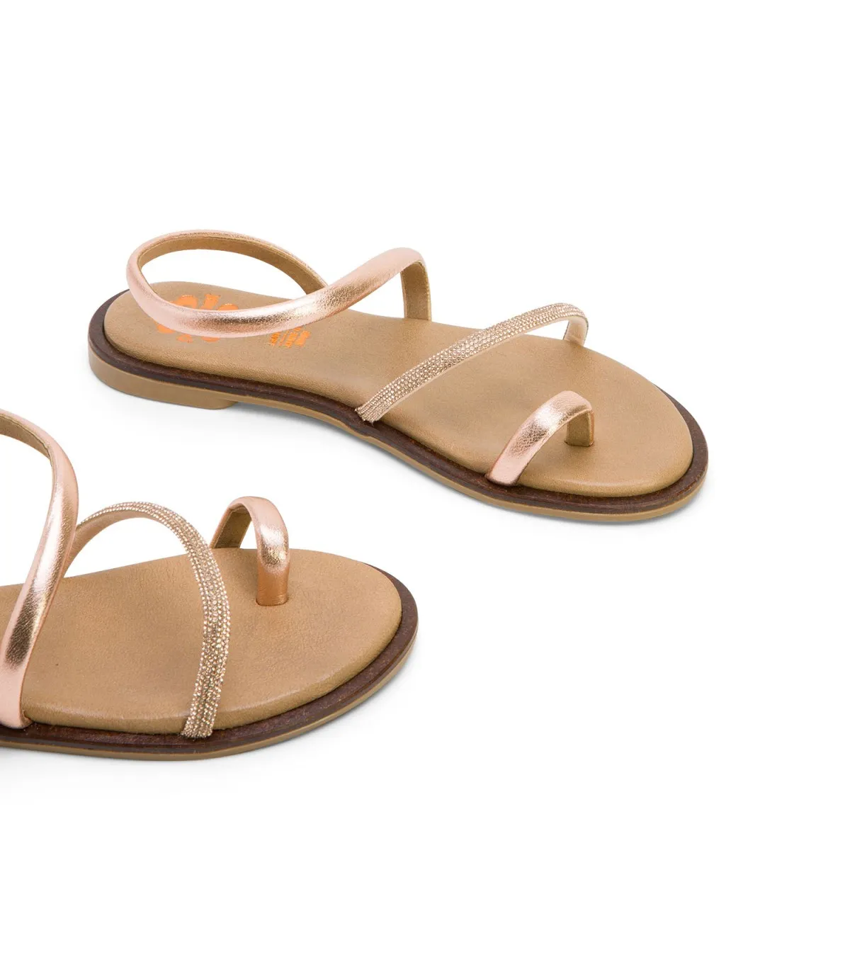 ESCLAVA PLANA CON BRILLANTES ROSÉ CAMILA