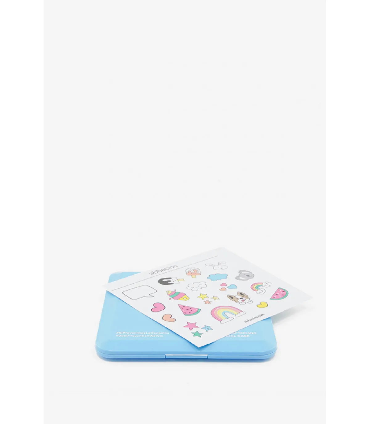 ESTUCHE ABBACINO GUARDA MASCARILLA AZUL STICKERS  7069281